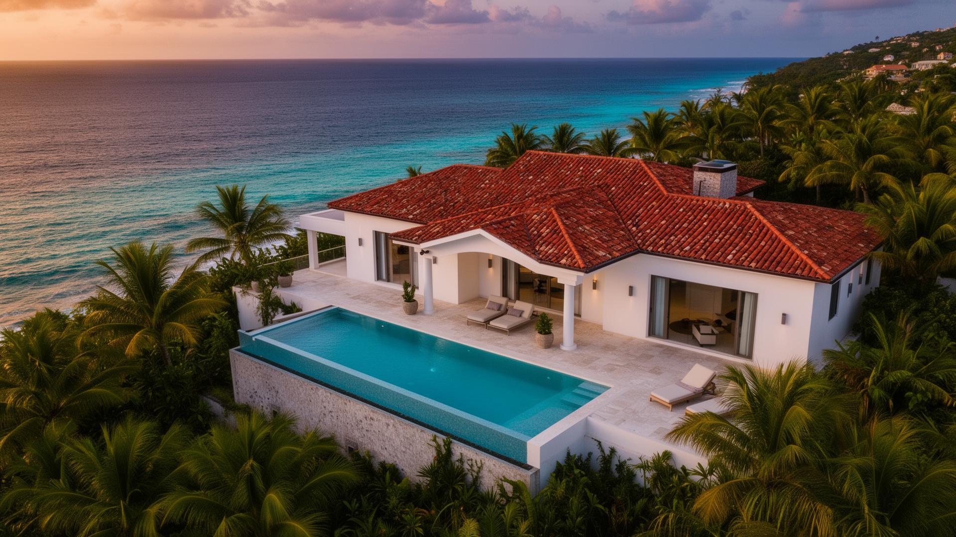 Luxury villa overlooking the Caribbean Sea in Haiti